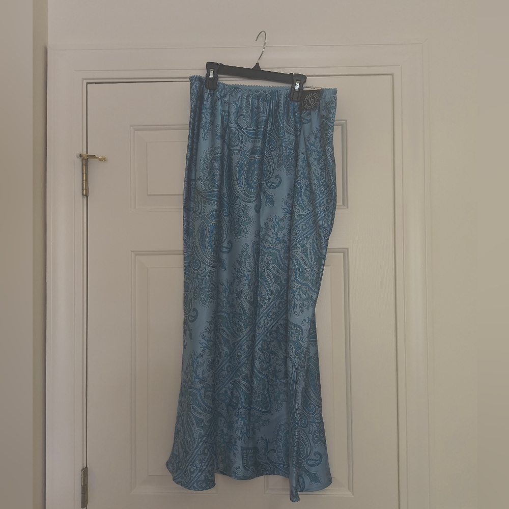 Venezia Teal Paisley Maxi Skirt